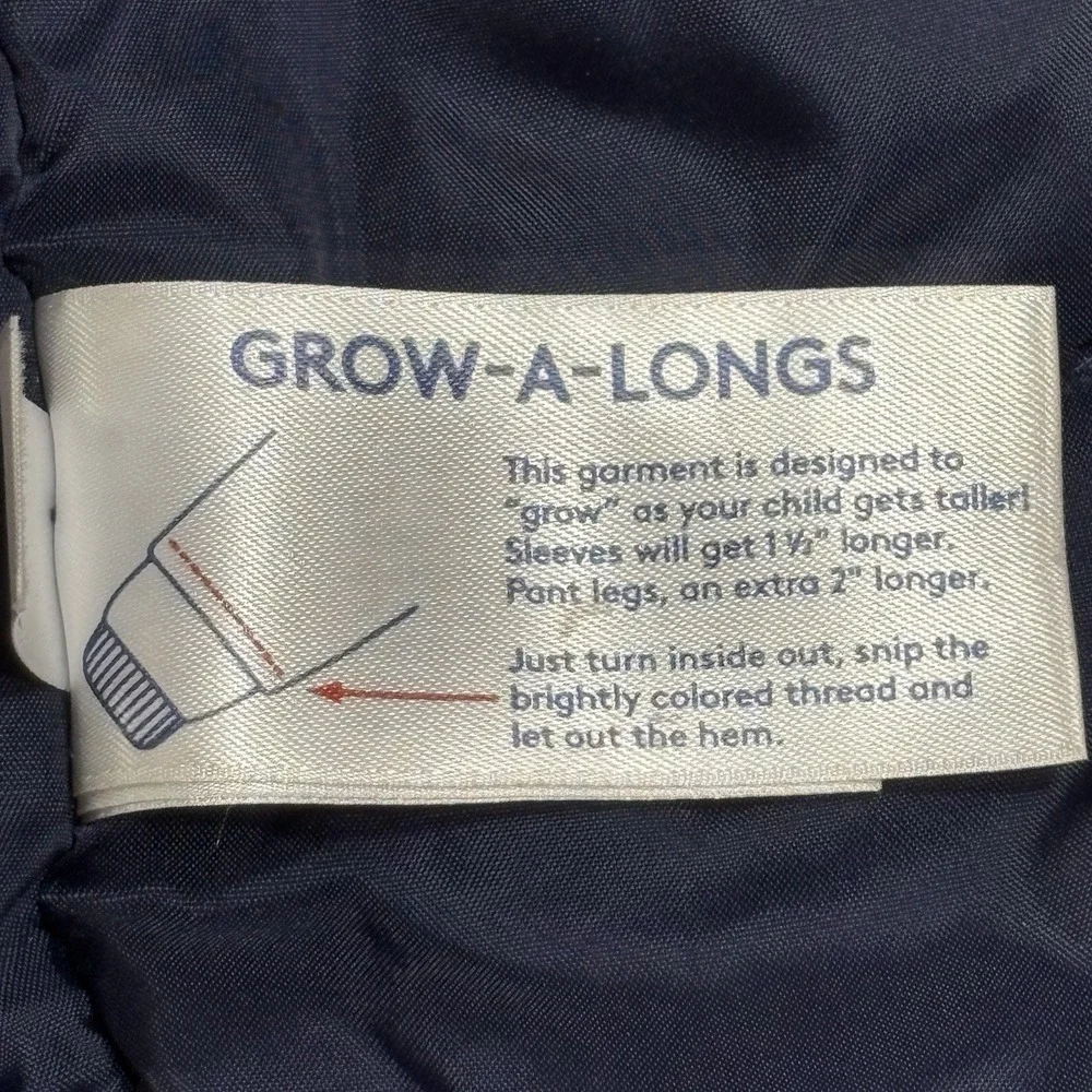 Lands' End 3 In‎ 1  Winter Coat Hooded Puffer Jacket Grow-A-Longs Size L 14H-16H